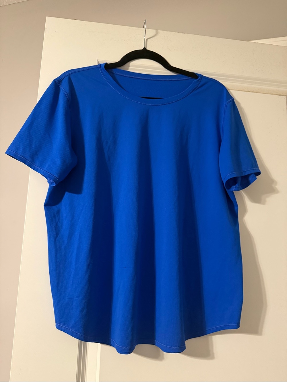 Lululemon High Neck Running & Training T-shirt electric blue Size 12